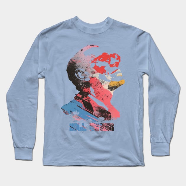 Bill Evans Jazz Pianist Long Sleeve T-Shirt by HAPPY TRIP PRESS